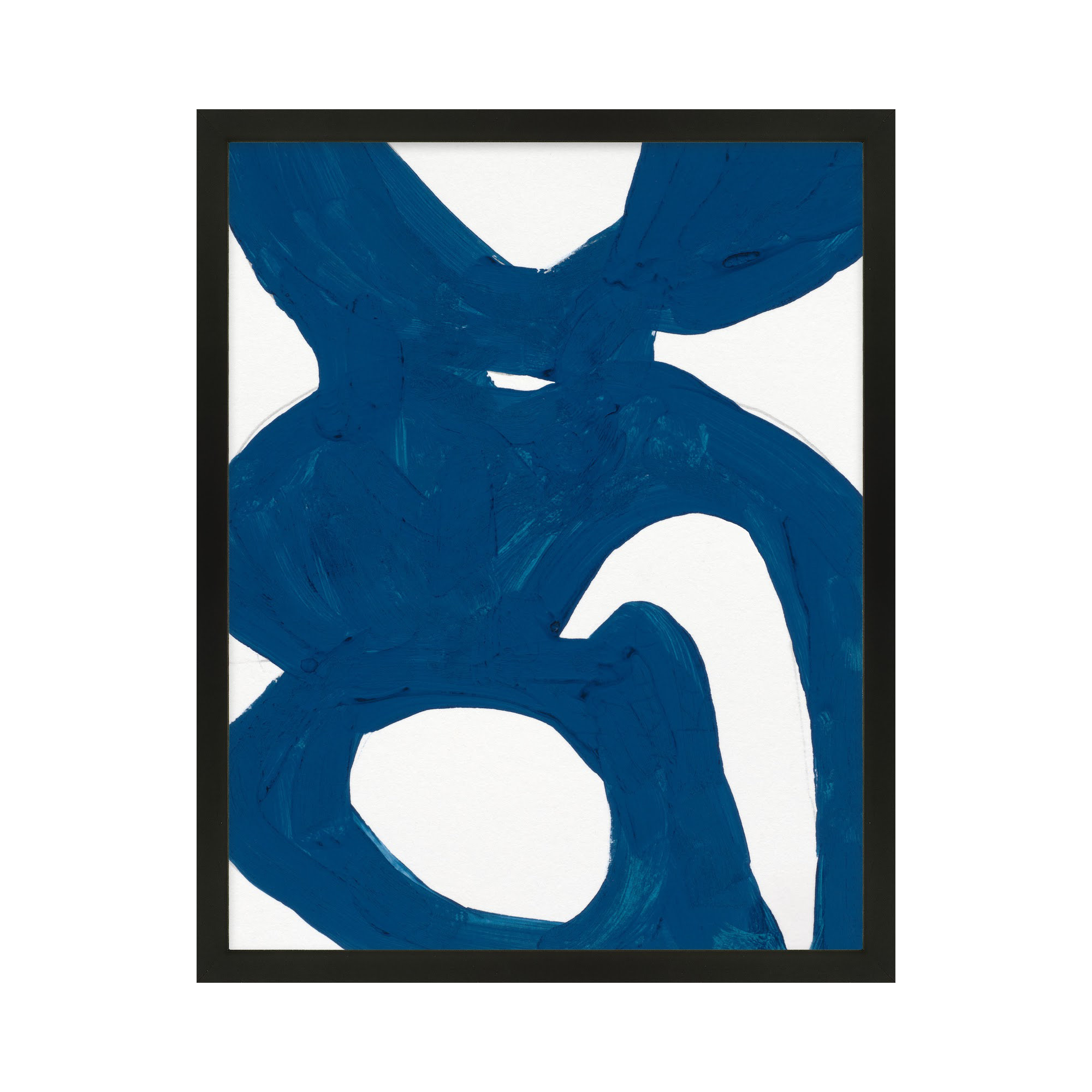 Blue Harmony 1 by Andrea Stokes, 38" H x 30" W x 1.25" D, Black Framed