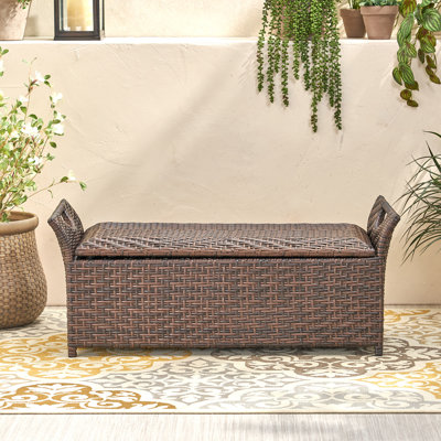 Modern Wing Pe Storage Bench For Outdoor Indoor