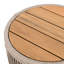 Table d'appoint en corde et en bois pour balcon - conception fonctionnelle, poids de 10,67 lb, mobilier de patio extérieur facile à repositionner, hauteur de 18,52 po, chevet approprié-502922373