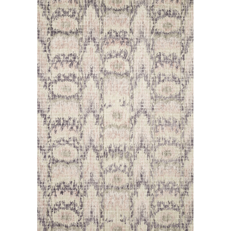Tapis crocheté à la main Zinab Ikat, Carré 1 pi 6 po x 1 pi 6 po