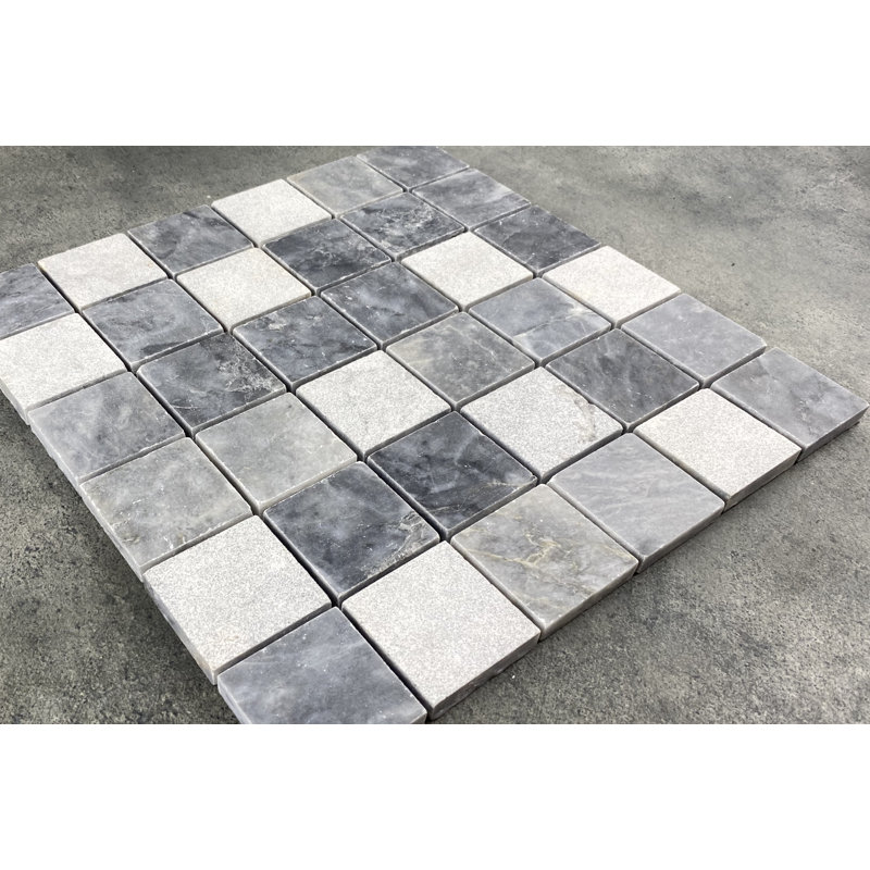 Carreau de mosaïque 2 po x 2 po Marble Grid