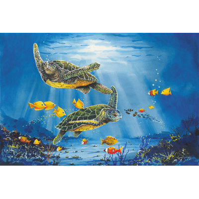 Natation avec compagnie sur toile
