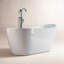 Baignoire de trempage simple autoportante en acrylique avec drain réversible 59 "x 28"-50259168
