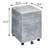 3 Silver File Cabinet With Faux Concrete Detailing For Workspace Office In Silver, Design And Functional Storage