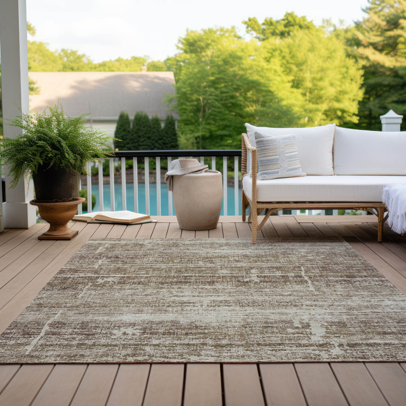 Tapis intérieur / extérieur Malchow avec envers antidérapant, Rectangulaire 3 pi x 5 pi