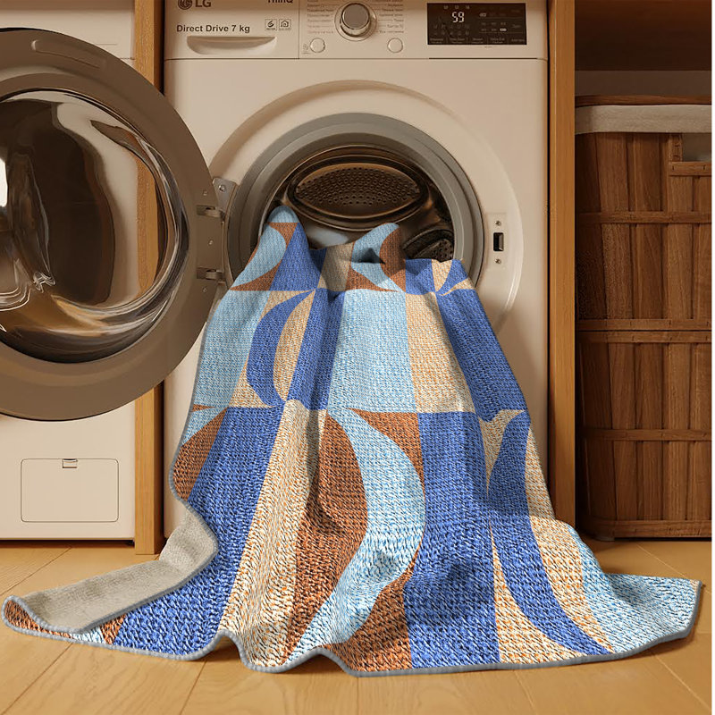 Tapis 100% à motif lavable à la machine 1135, Rectangle 3 pi x 5 pi