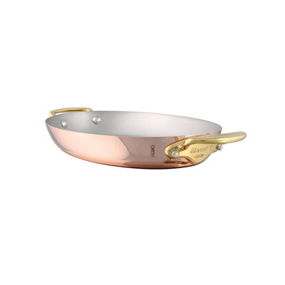 Mauviel 1830 M'Heritage 150 B Copper Oval Gratin Pan With Brass Handles