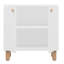 Armoire polyvalente moderne, blanche, 28,3 po x 28,7 po x 14,2 po | 100% panneau de particules enduit de mélamine, 0,7 po d'épaisseur | Pieds en bois, 2 tablettes, fixation murale, conception scandinave pour une organisation intérieure élégante-1019514181