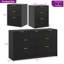 Ensemble 3 pièces commode 7 tiroirs et table de chevet 3 tiroirs-559056752