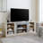 Large TV Desk Storage Rack With Faux Stacked Stone Surround-67075986