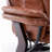 32" Contemporary Faux Leather Recliner and Ottoman with Swiveling Mahogany Wood Base-71074099