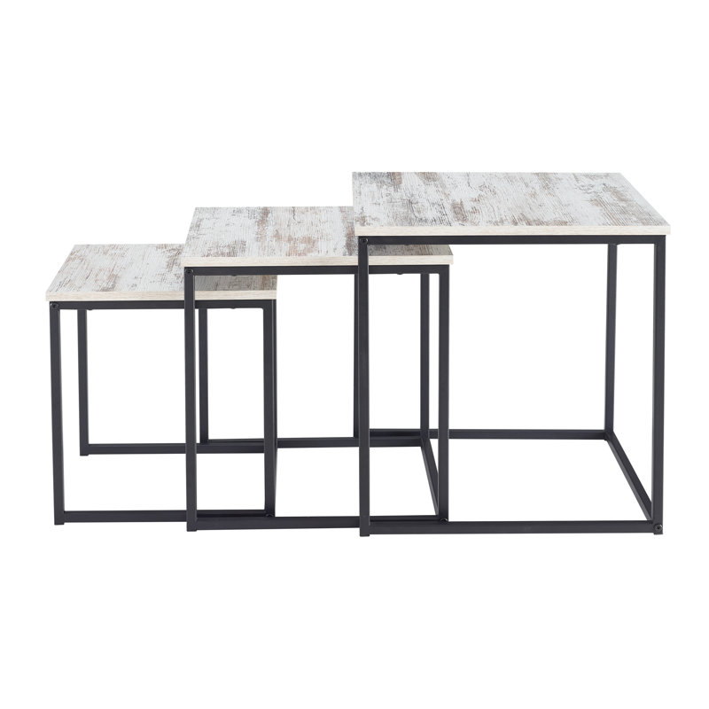 Frame Nesting Tables, Distressed White