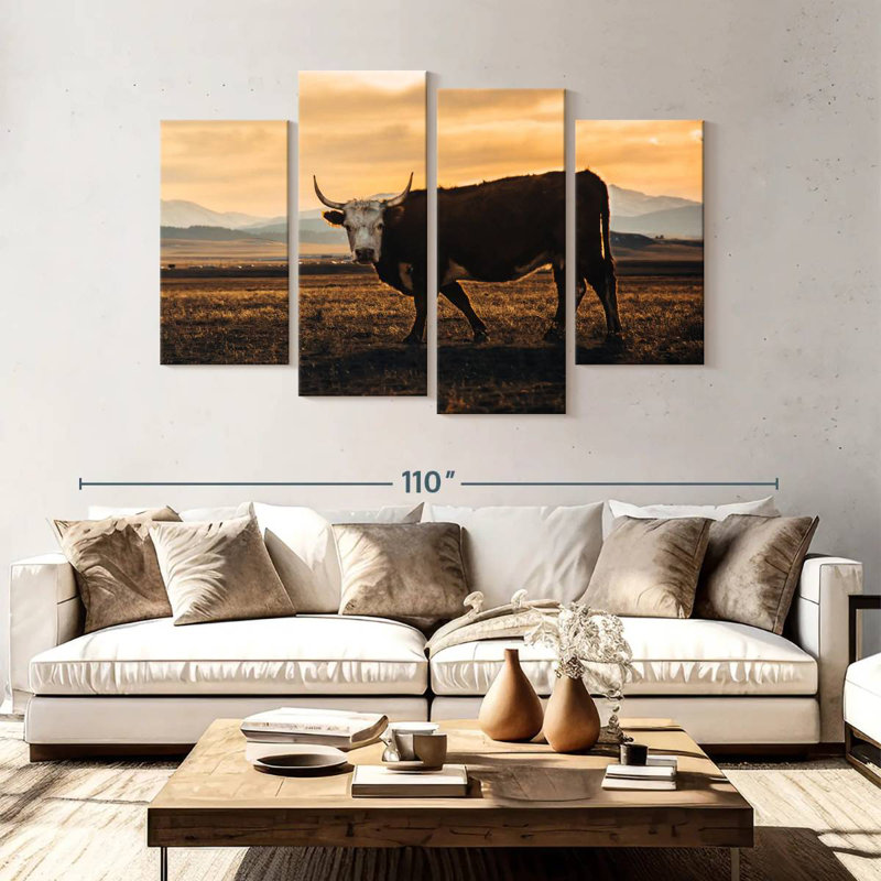 Brampt Looking Bull, 54"H x 84"W