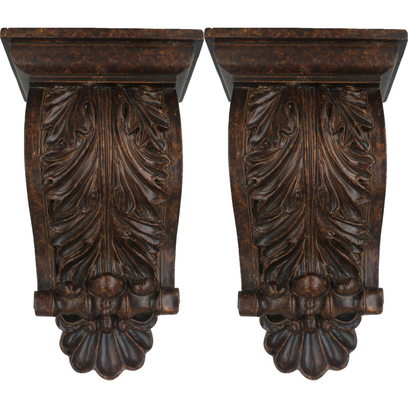 Applique pour rideau Botti, Acajou