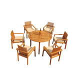 Outdoor 7 - Piece Teak Dining Set