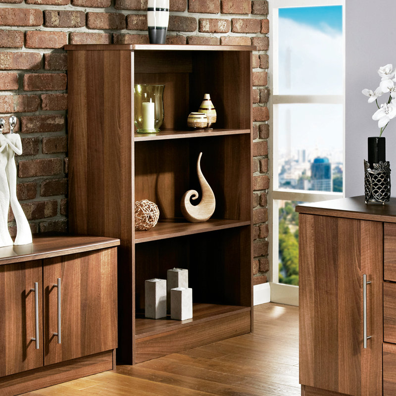 Fully Assembled Daryl Bookcase, Noche Walnut