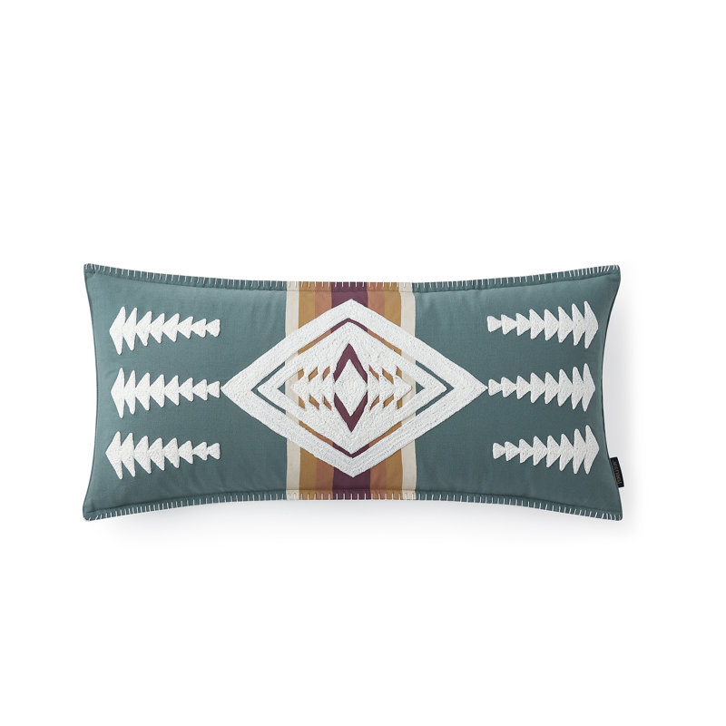 Decorative Pillow Slate 14x30", Light Green Southwestern, 14"H x 14"W