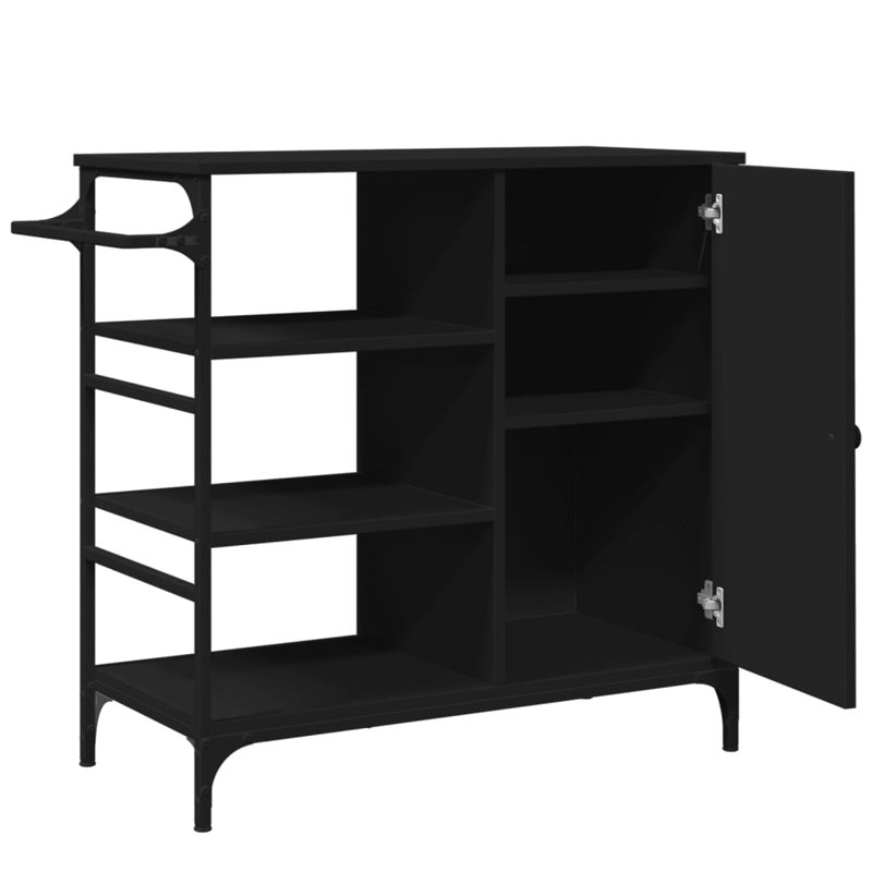 Jonahn Metal Bar Cart, Black