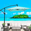 Parasol rectangulaire 2x3m à DEL solaires - Économie d'énergie, ventilation intégrée, pour terrasse, jardin, piscine, 26 DEL, espace extérieur