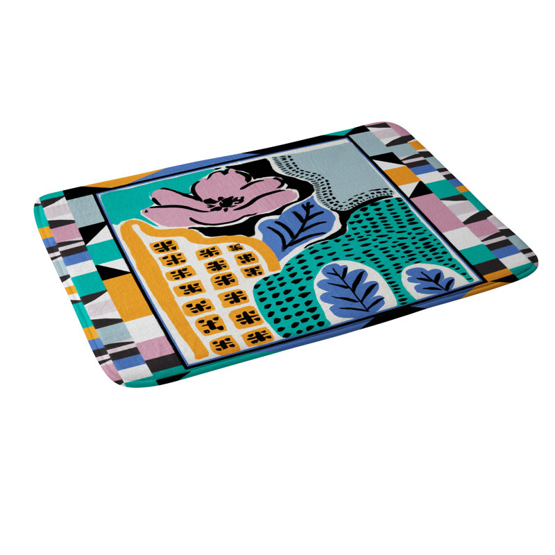 Tapis pour salle de bain en mousse à mémoire à abstraction de vacances Gabriela Fuente