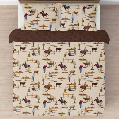 Wild West Cowboy Horseshoe Print Comforter Set by Sweet Jojo Designs