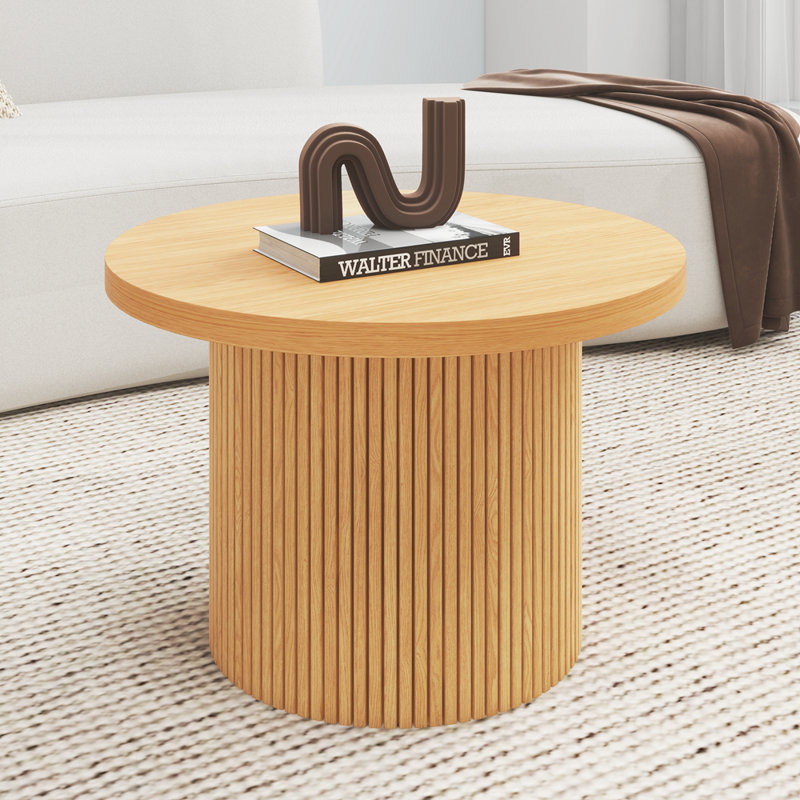 Wood Coffee Table Circle Center Table