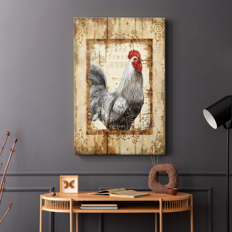 Farm Fresh Rooster - Gala enveloppé de cavas, H 18 po x l 12 po