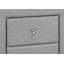 Table de chevet, table de chevet, bout, côté, lampe, tiroir de rangement, chambre à coucher, revêtement, aspect lin gris, transitionnel-836987077