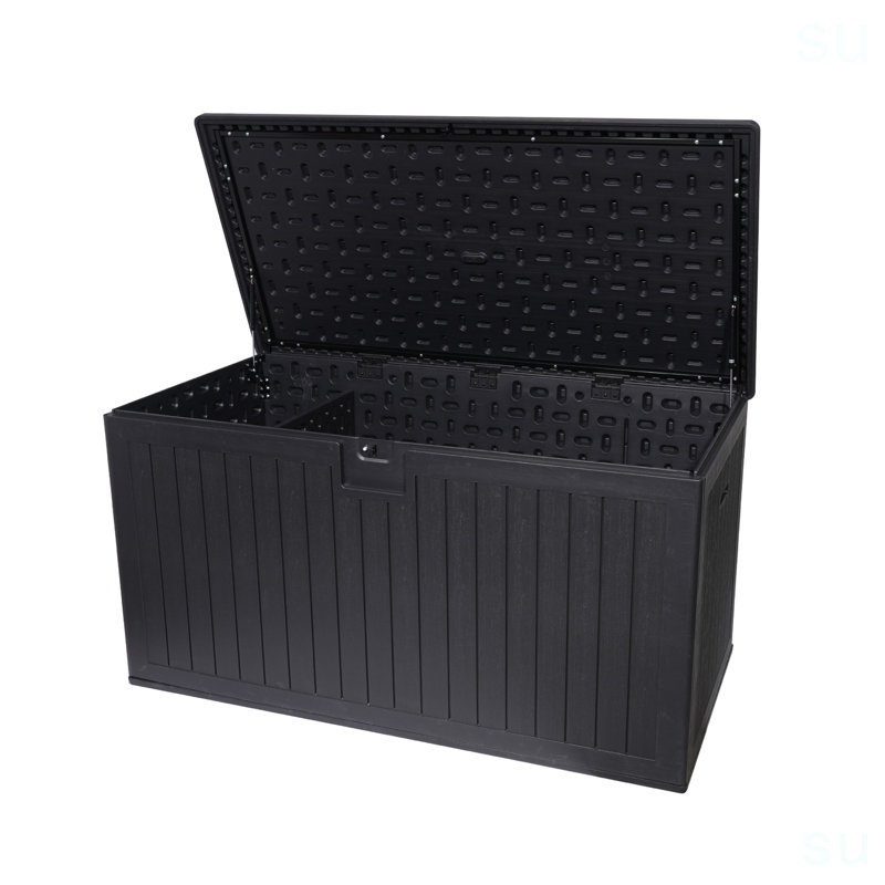 260 Gallon Resin Outdoor Deck Box Waterproof, Extra Large Patio Storage Box With Lockable Storage Containers For Patio Furniture Cushions, Pool Accessories, Garden Tools