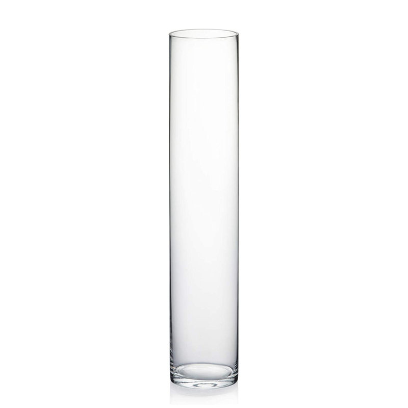 Handmade Glass Table Vase, 20" H x 4" W x 4" D