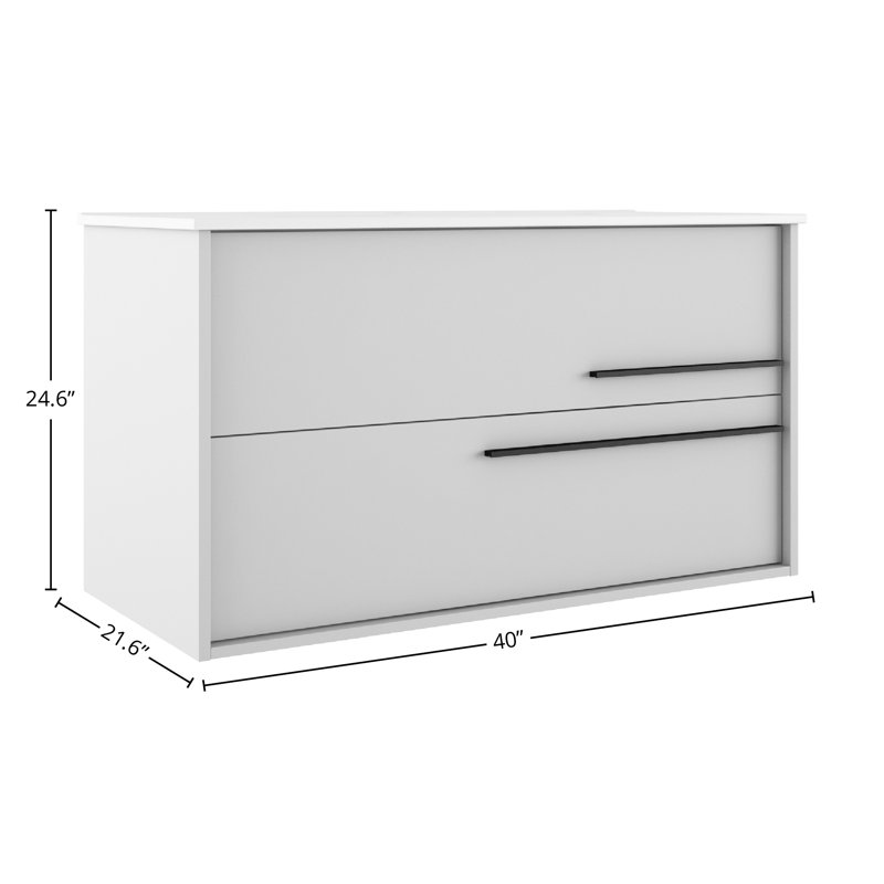 Bathroom Vanity Cabinet AQUA Collection by DAX, 40" W, White