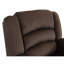 Fauteuil inclinable en microfibre - support lombaire, 8 ressorts à arc, base en acier inoxydable, bois franc séché au four, fauteuil inclinable brun rembourré en mousse, structure stable, support, bois franc