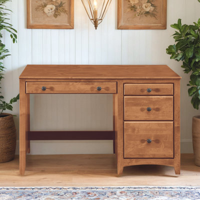 Malani 4 Drawer Solid Wood Desk