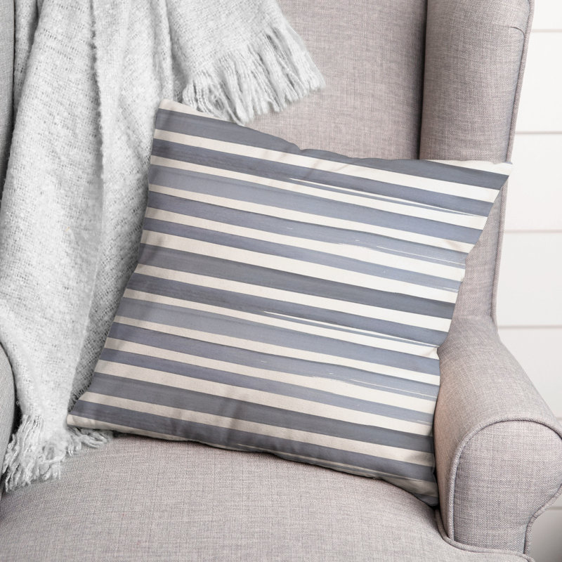  Housse de coussin décoratif en polyester / mélange de polyester, Bleu / blanc