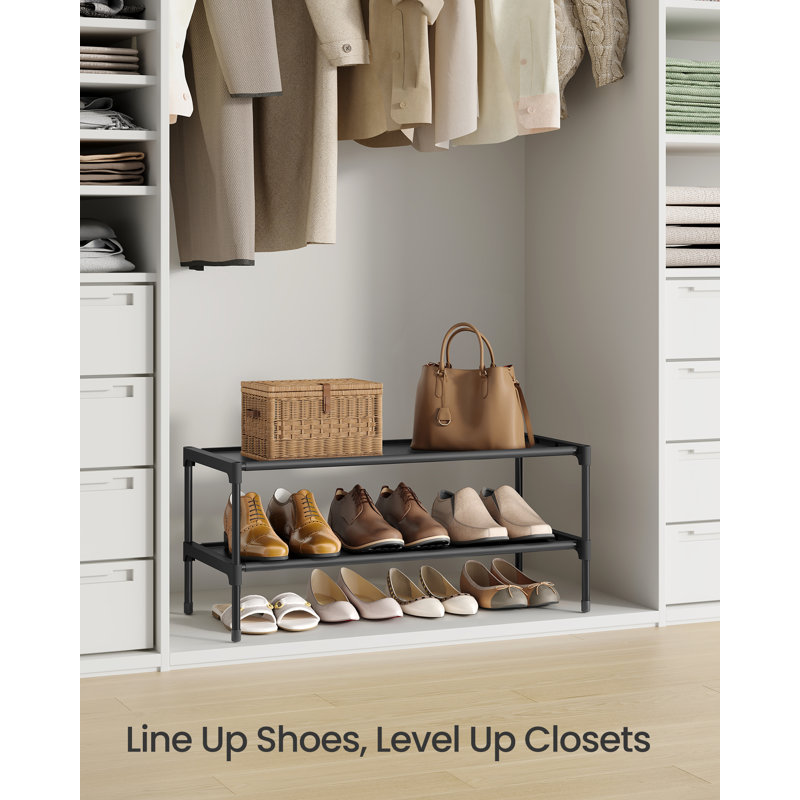 3 Pair Shoe Rack, 31cm H x 62.3cm W x 29.7cm D