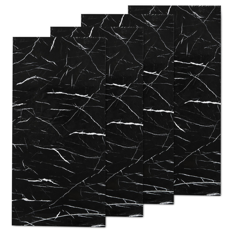 Panneaux muraux brillants 23,6 po x 47,2 po Falkirk Irvine II, Noir / blanc