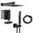 Modern Square Shower System, Rain Shower Head with Handheld Spray, Shower Faucet Set-112993920
