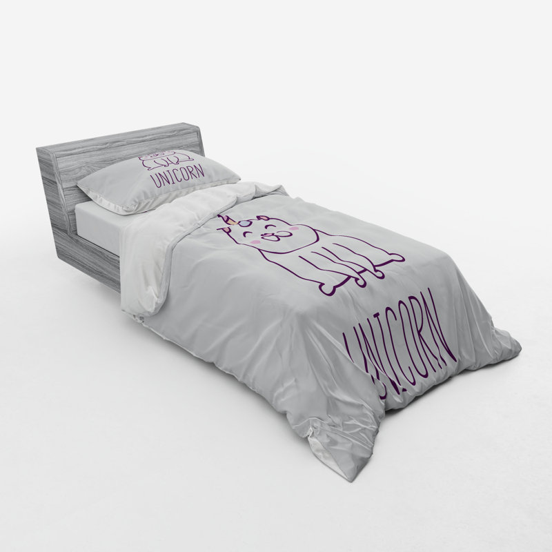 Ensemble de housse de couette en microfibre rose / blanc, Housse de couette simple + 6 pièces supplémentai