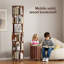 Bibliothèque rotative 100% bois massif sur roulettes-48945324