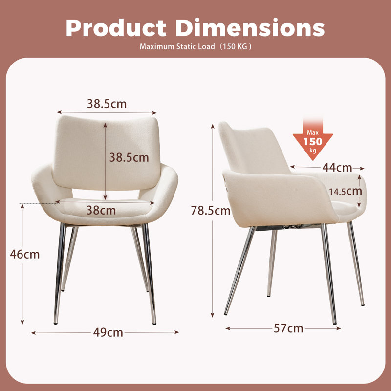 Upholstered Armchair, Beige
