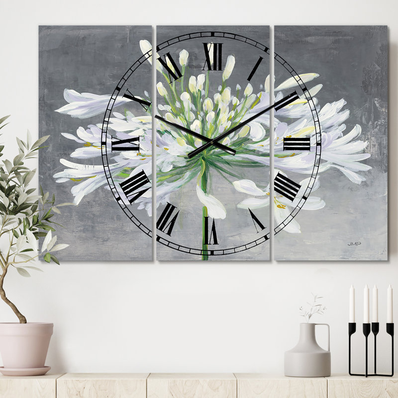 Flower Cleome Splash I - Horloge murale traditionnelle