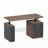 53" Electric Height-Adjustable Standing Desk With 2-Drawer & Open Storage, Built-In Charging, Privacy Panel – Executive Desk For Home Office-921432119