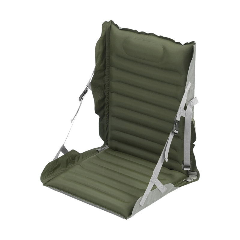 Adjustable Inflatable Camping Seat with Backrest, Green