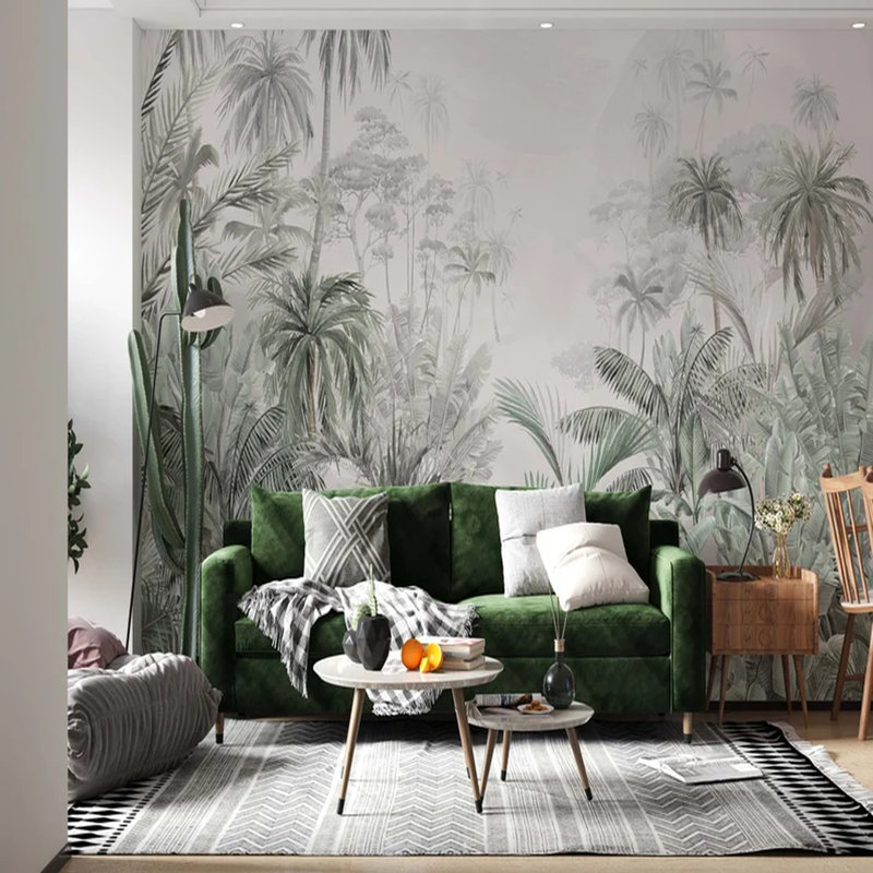 Tropical Misty Jungle, 117.96" L x 236" W