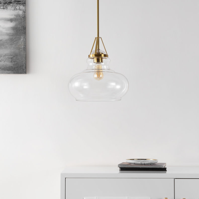 Murnie 1 - Light Brass Gold Schoolhouse Pendant