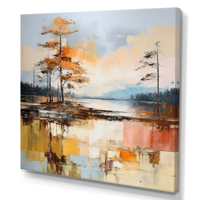 «Lake Summer Charm» sur toile, Toile tendue, 36" H x 36" W