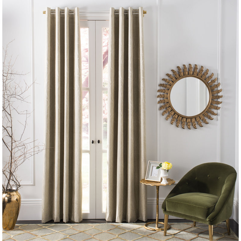 Oates Linen Blend Room Darkening Curtain Single Panel, 52" W x 96" L
