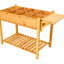 Lit de jardin surélevé en bois avec table pliable et espace pour la culture de fleurs de légumes 8 passionnés de jardinage-951962935