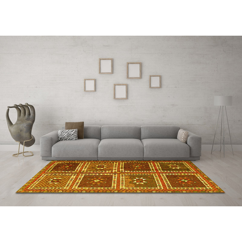 Performance Abstract Indoor Rug, Square 3'