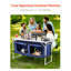 Table de camping en aluminium pour l'extérieur, 3 niveaux de hauteur réglables, bleu, pliable rapidement, station de cuisson portative en forme de X, hauteur et plastique, disposition de l'espace